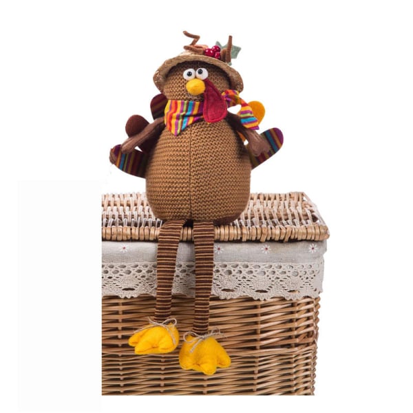 Fyllda kalkon par dockor Thanksgiving bordsskiva dekor delikat