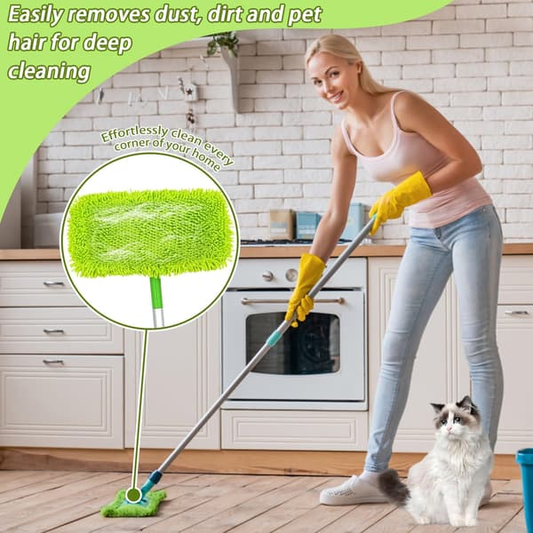 Ersättningsmoppdynor, Moppdynor, Moppdynor, Mikrofibermopp Ersättning, Återanvändbara Chenille Moppdynor, Återanvändbara Dukar för Swiffer Sweeper Mopp