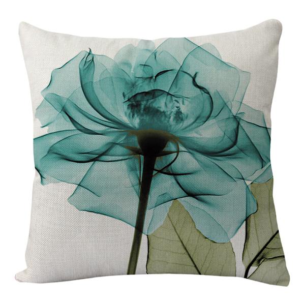 Set med 4 putetrekk 45 x 45 cm Polyester og lin dekorative