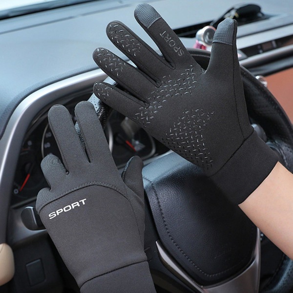 1 Pair Winter Gloves Non-skid Wind Resistant Wide Application Uni