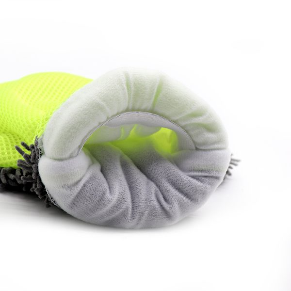 Dobbeltsidig mikrofiber interiør og eksteriør bilpleie rengjøringshanske
