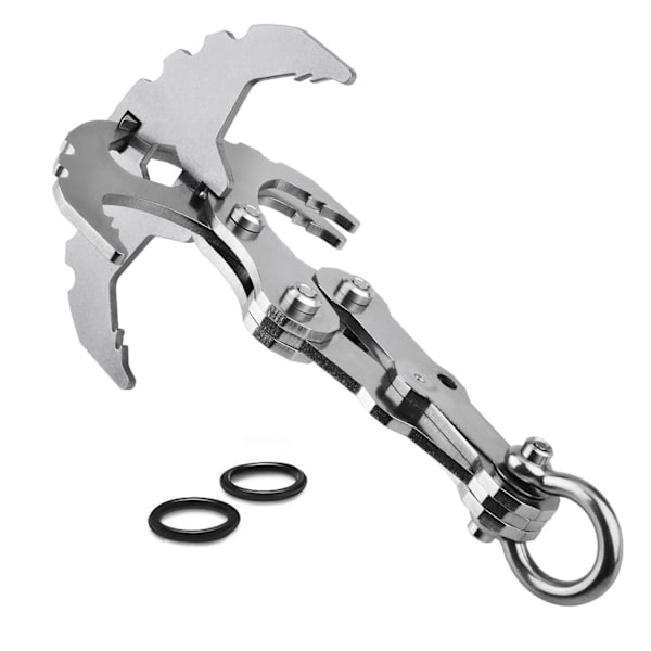 Grappling Hook Gravitatiivinen Kiipeilyväline Kiipeilyköysi Selviytymiskarabiini (1 kpl, ruostumaton)