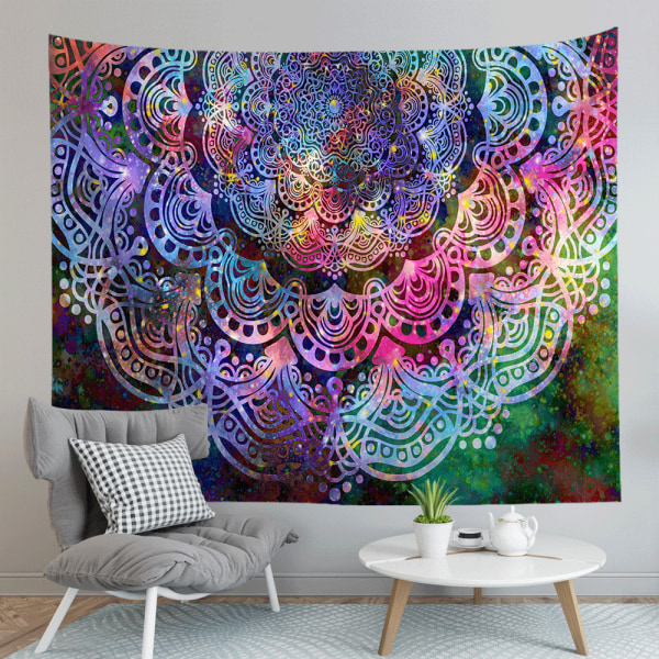 1pc Mandala Gobeläng Vägg Hängande Filt Färgglad Vägg Gobeläng