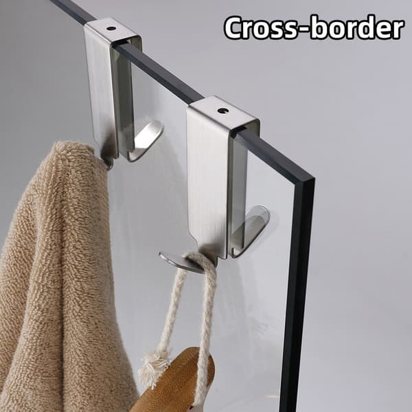 Rustfrit stål dobbeltkroge til glas, dobbeltkroge til bruser, rustfrit