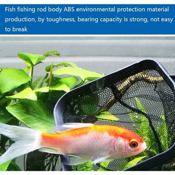 Fiskehåndtak Langt Nett Firkantformet Akvarium Reke Plassering Fiskefang Nett Fiskefang Langt Fiskefang Fang Nylon Håv