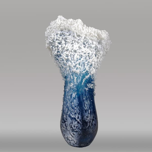 Ocean Wave Vase Hjemmedekorasjon Blomsterpynt Vase blå