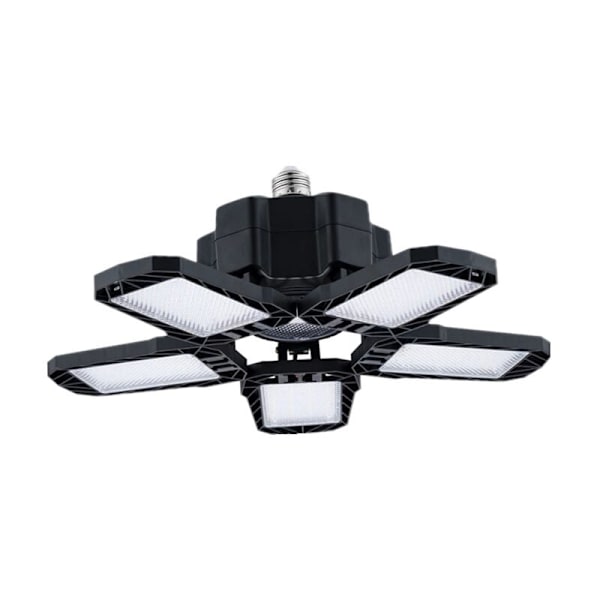 1 stk LED garasjelys 80W, E27/E26 deformerbar 5+1 justerbart panel