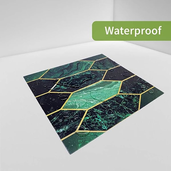 Smaragdgrøn Holografisk Smaragdgrøn 15x15cm Vandtæt Væg S