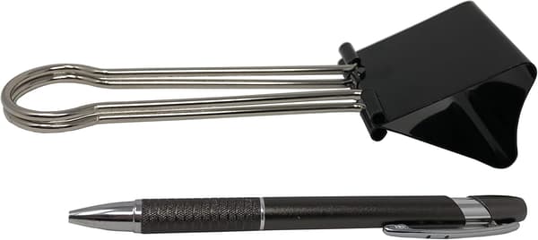 60 mm:n mustat pitkävartiset klipsit, metalliset piirustuslaudaklipsit,