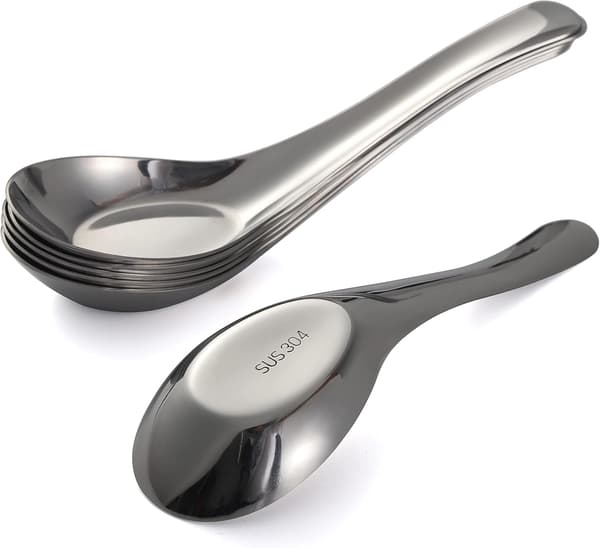 Rustfrie stålsupper, 6 stk. - Suppeskeer