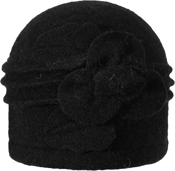 Vintage Uldblommehat Blomst Bowler Hat til Kvinder