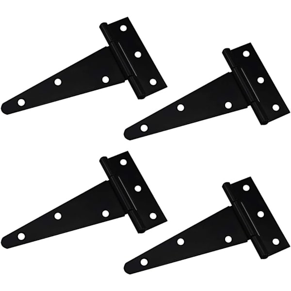Hinge Triangle Hinge Heavy Duty T Hinge Galvanoitu Kolmio 4 Tuumaa Musta Voidaan käyttää kaappien ovien puutarhaporttien puulaatikoiden ripustamiseen 4kpl