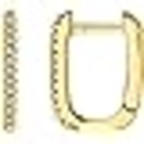 14K guldpläterad 925 sterlingsilver Cubic Zirconia U-formad Huggi