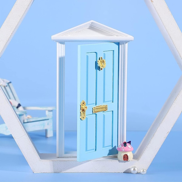 1 st Miniatyr i trä, miniatyr i trä, möbelmodell, älvdörr
