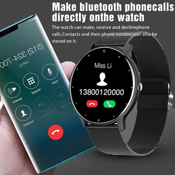 Innebygd Smartwatch med pulsmåler, søvn- og blodoksygenmonitor