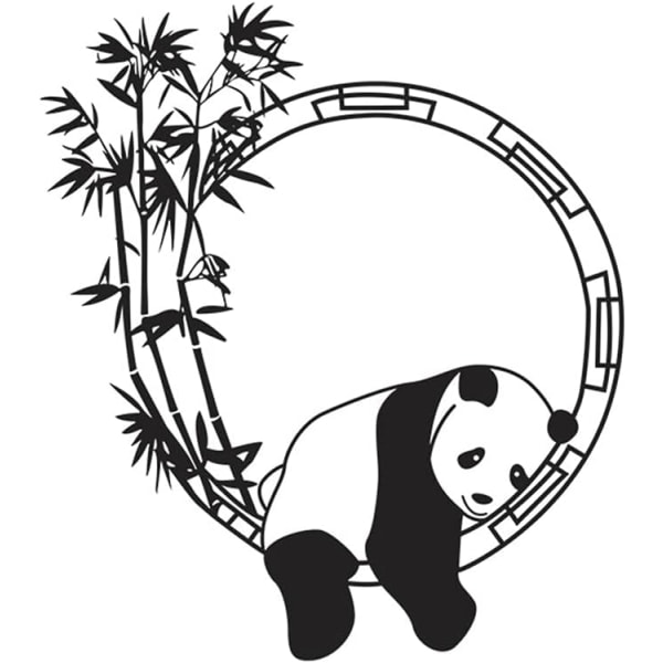 Panda Wall Stickers, Cute Peel and Stick Wall Decals Panda Bamboo Wall Decal for