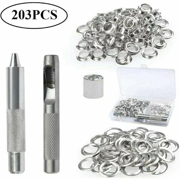 Grommets Grommets Kit, 100 sett Grommets 12mm Grommets, Presenning