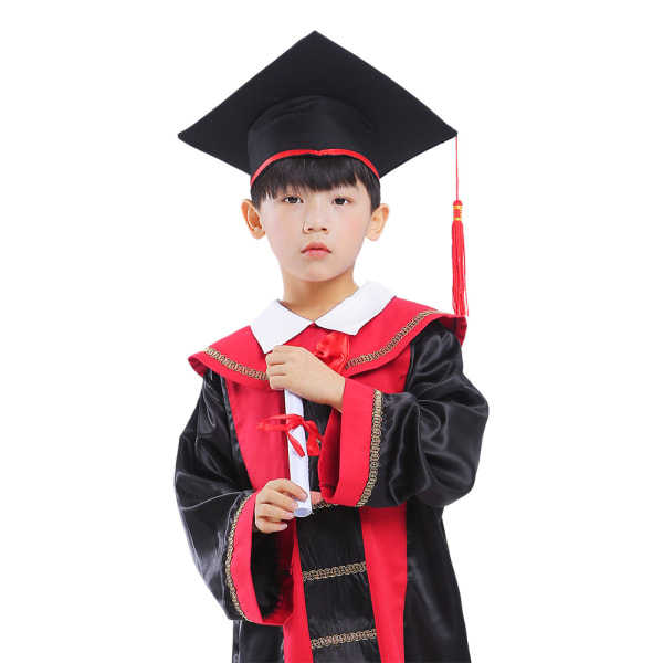 Barn examen klänning och doktorsexamen och klänning barn ställer skolan