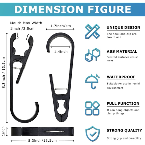Vasketøjskroge med klemmer Hanger Closet Organizer Klemmer Strømper Boo