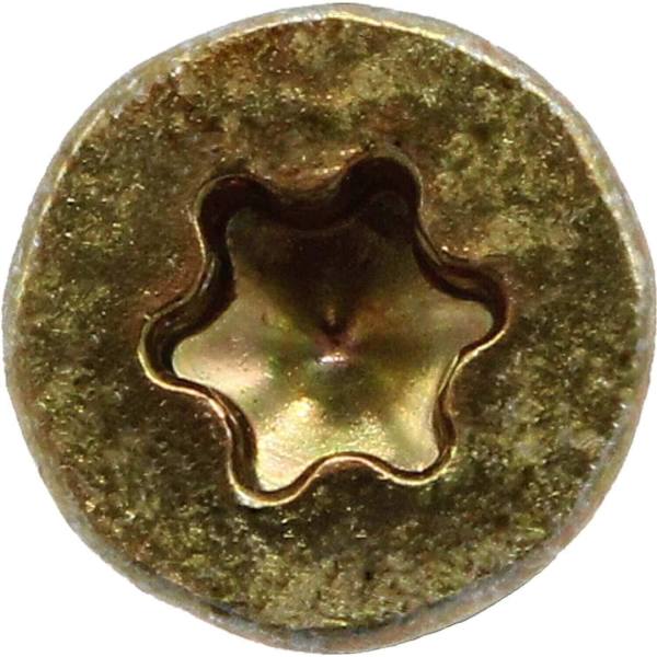 #8 x 1-1/2\" Gold Star træskrue med stjerneskive (1 pund - ca. 198 skruer)