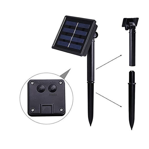 Solcelle lanterne 30 lys udendørs dekoration farve LED med 6,5 meter
