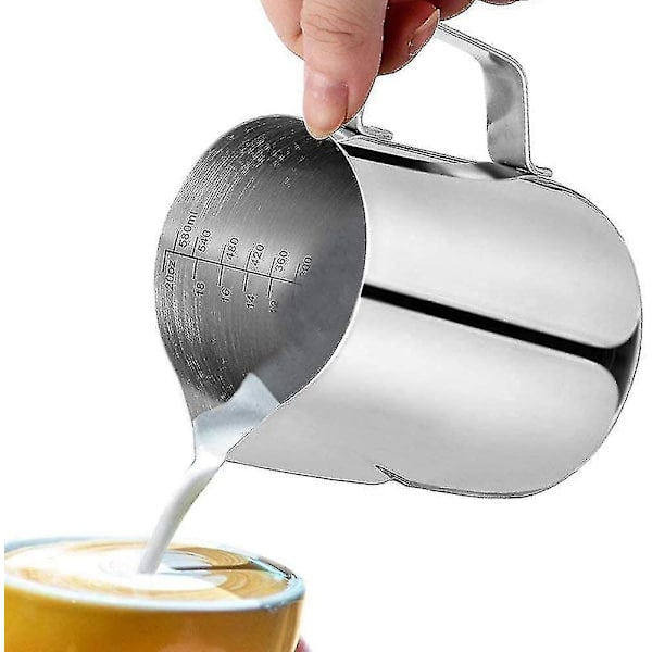 Kaffe skumkopp melkeskummende kanne espressosteaming mugge latte med skala