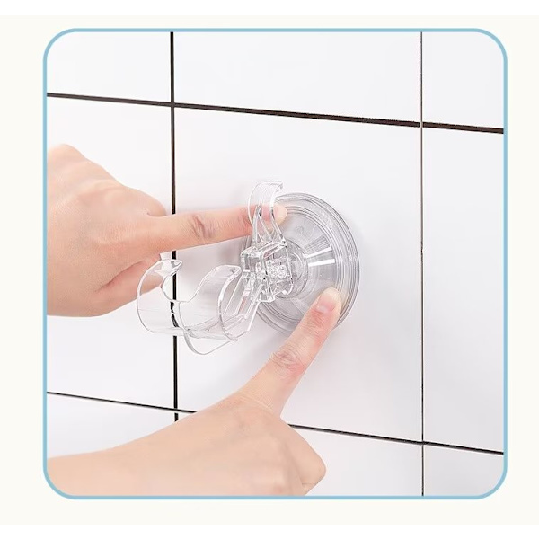 Sugerkop krog, transparent aftagelig tung sugekop krog, kraftig vinduesglasur, 3stk