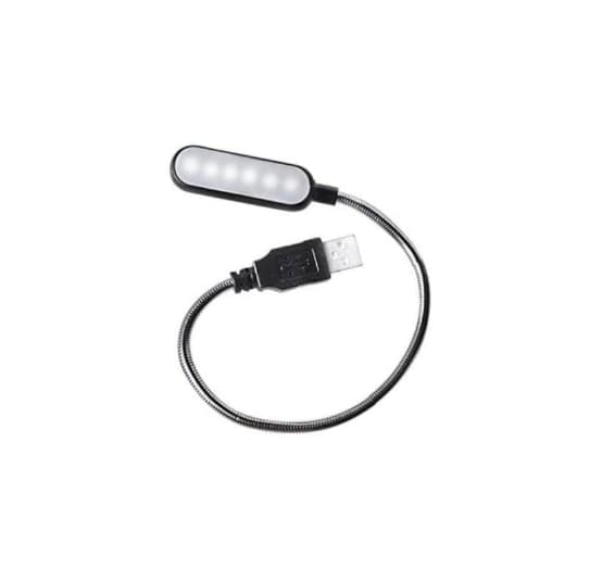 1 stk. Mini bærbar fleksibel svanehals LED USB læselampe til bærbar computer, 31 cm