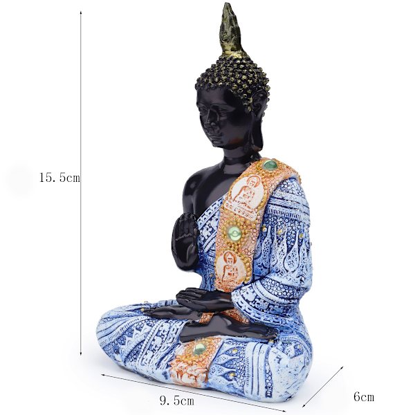 Buddha-staty, inredning av fred och harmoni, 9,6 * 6 *