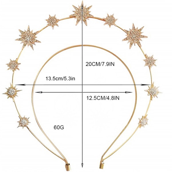 Tähti Halo Kruunu Jumalatar Kruunu Taivaallinen Pääpanta Starburst Halo W