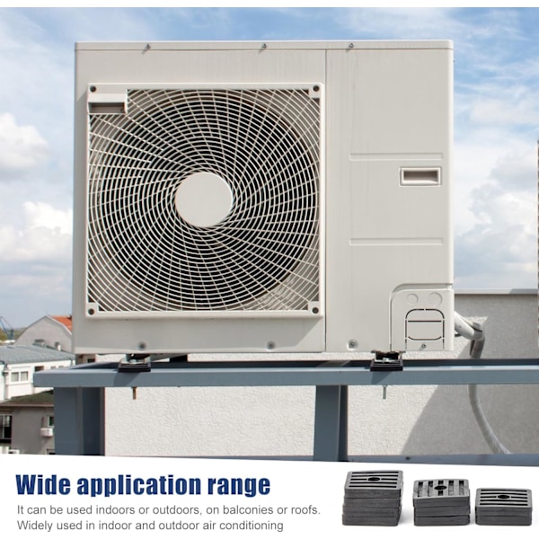 12 stk. Gummi Vibrasjonsdempere for Klimaanlegg, Støtdemper for Klimaanlegg, Anti-Vibrasjonsføtter, Støtte for Kondensator