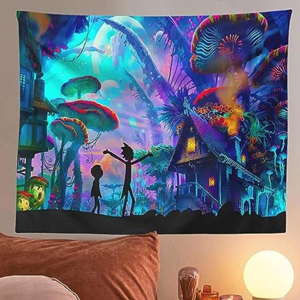 150x100cm Trippy Svampar Gobeläng Vägg Hängande Estetisk Tapestr