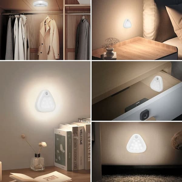 Automatisk LED-nattelys, bevægelsessensor LED-lampe, med magnetisk