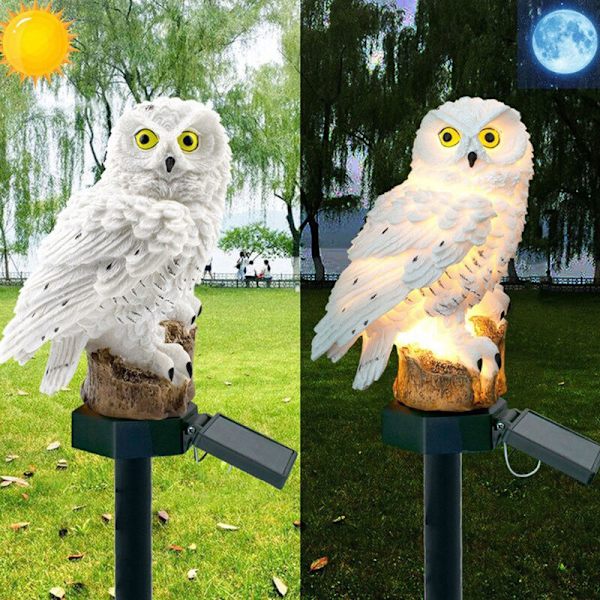 Harts Uggla Ornament Simulerad Uggla i Trädgård Gräsmatta Fågel Staty Skulptur