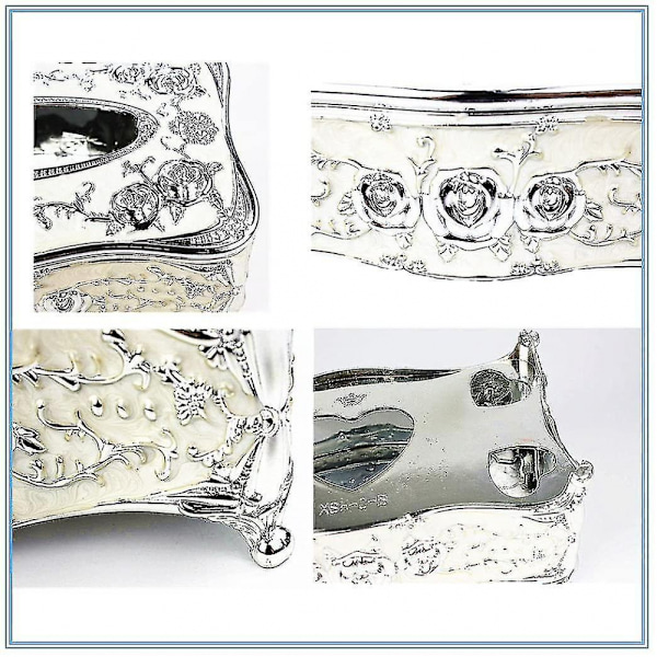 Plastblommdesign Vävnadslåda (silver)