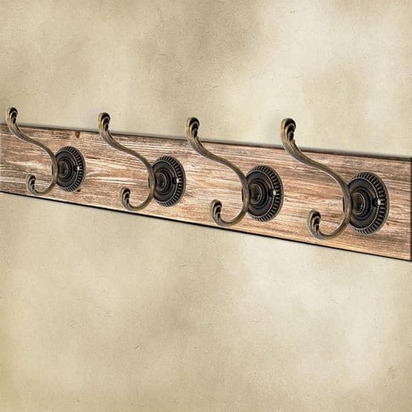 1 st Antik virkad krok klädhängare Hat Hook, Gjutjärn mässing br