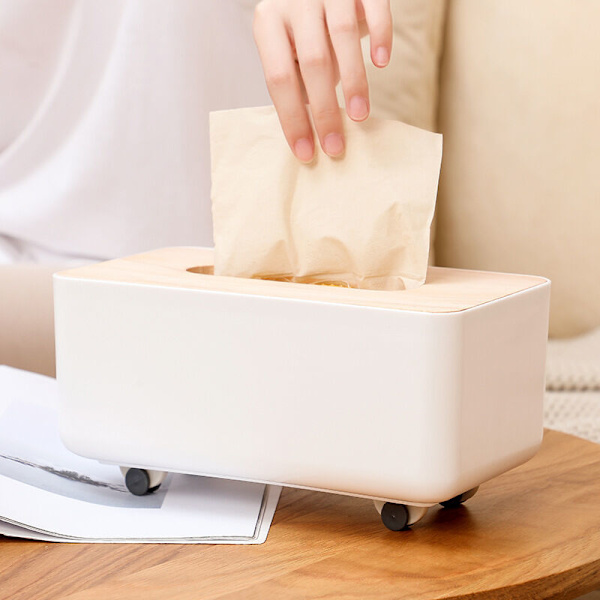 4-pack självhäftande möbelhjul 2x3cm små möbelhjul vit