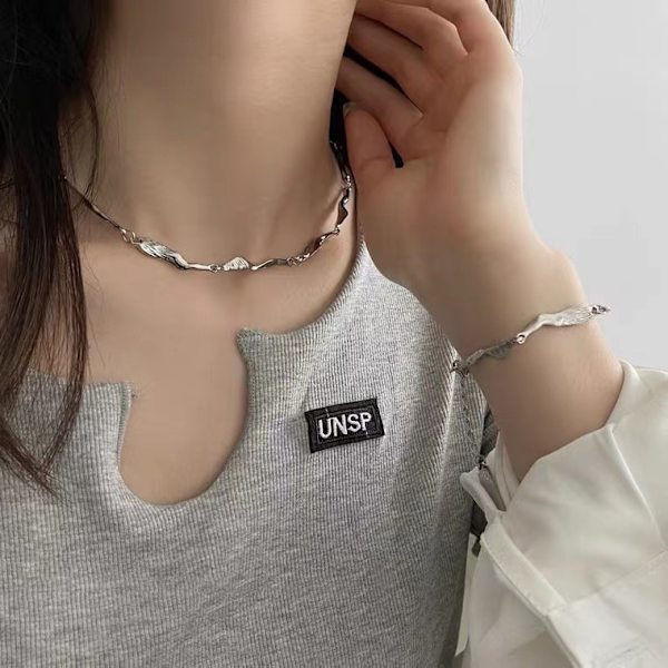 2 stk. Fashion Kurapika Halskæde Armbånd Damer Uregelmæssig Geometri