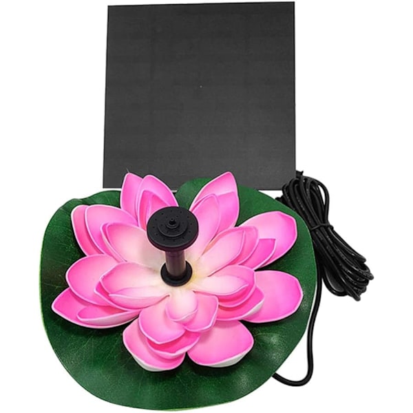 Lotus Solar Pond Pump Floating Fountain Water Lily Solar Pump Water Pump for Garden Pond Pool Landscape Decoration 15.5cm