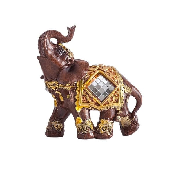 Sæt med 3 stk. harpiks elefantstatue, dekoration, elefantfigur