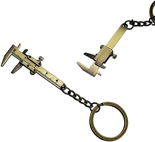 Mini Vernier Caliper Nøglering Bærbar Kreativ Zinklegering Caliper