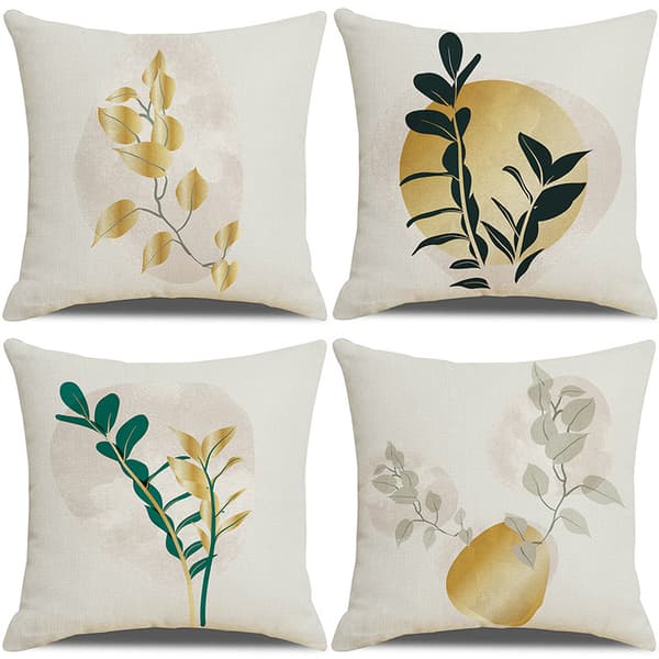 Set om 4 kuddfodral 45x45cm Dekorativt kuddfodral för soffa B