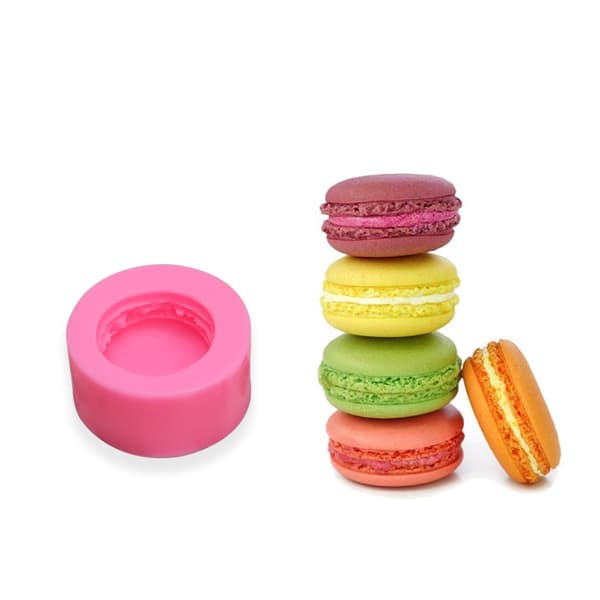 1 stk. 3D Macaron silikoneform Fondant chokolade kage dekoration B