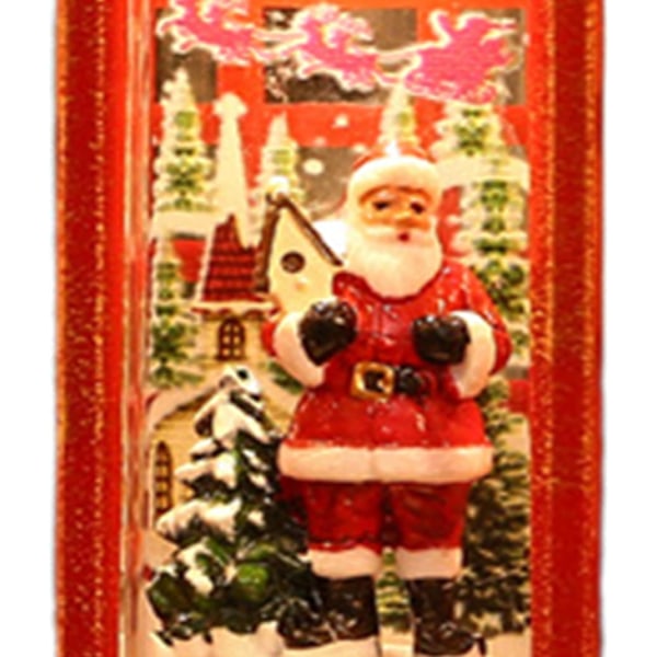 Jul Snöglob Lykta Telefonkiosk Snöglob Lykta Telefonkiosk Designad Julbelysning Ornament för Bar KTV Dekoration (Jultomte