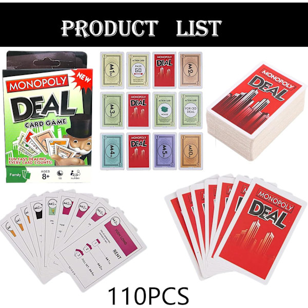 Monopoly-lautapelit, Monopoly-korttipeli, Monopoly Deal -korttipeli
