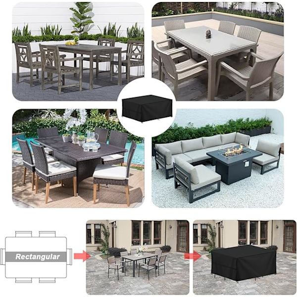 Vattentäta Trädgårdsmöbelöverdrag, 120*120*74cm Patio Trädgårdsmöbelöverdrag, 420D Oxford Skyddande Överdrag för Bord Stol Möbel, Utomhusmöbler