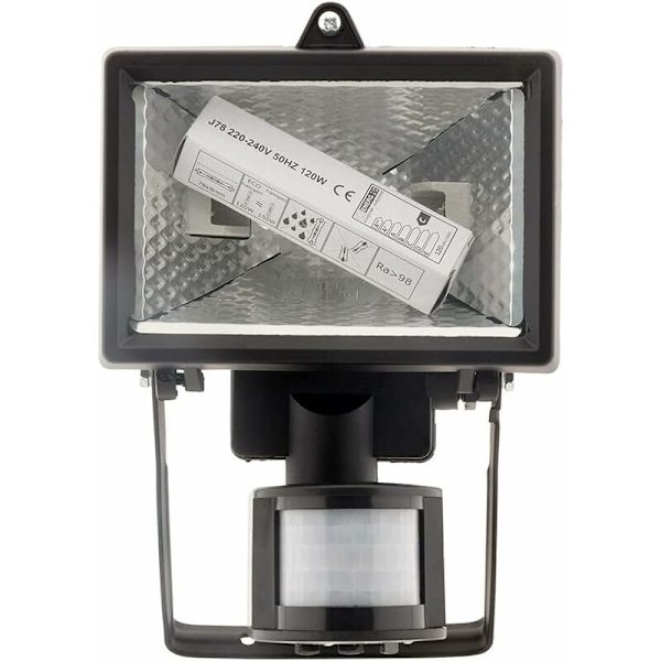 Halogen projektorSort med sensor - IP44 CE