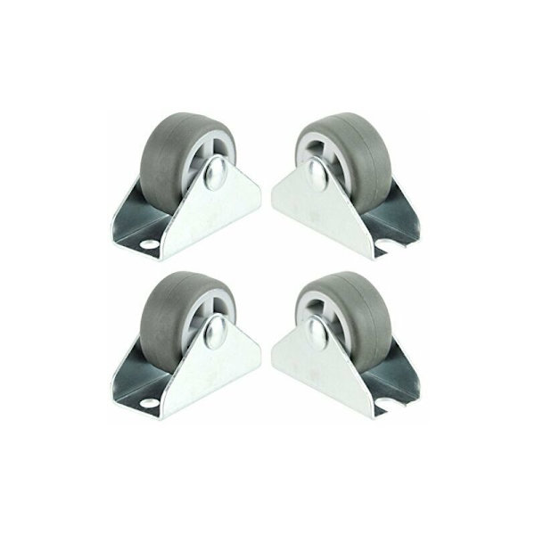 Platthjul Universal Swivel Hjul Fast Platta Montering 1'' Mini