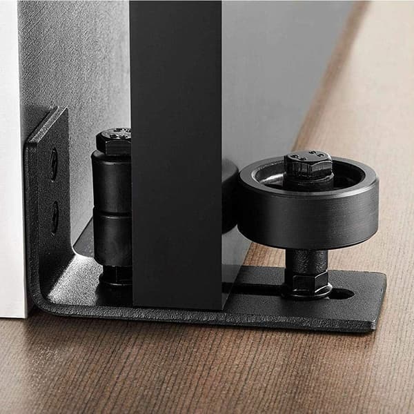 Multifunktionel lågebundsstyring Justerbar rullebundsstyring til skydedøre (sort, 12*6,5 cm)