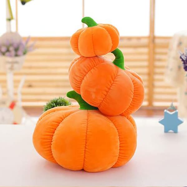 Fylld pumpa fluffig pumpa plyschleksak hållbar Halloween pumpa